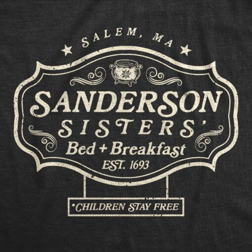 Mens Witch Sisters Bed And Breakfast Tshirt Funny Halloween Movie Graphic Tee