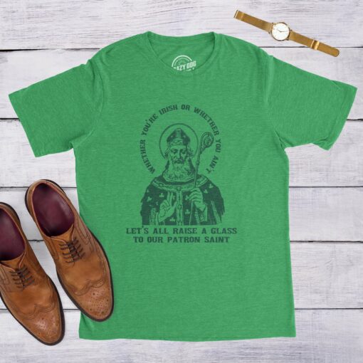 Mens You’re Irish Or Ain’t Raise A Glass Humor St Patricks Day Graphic Tee