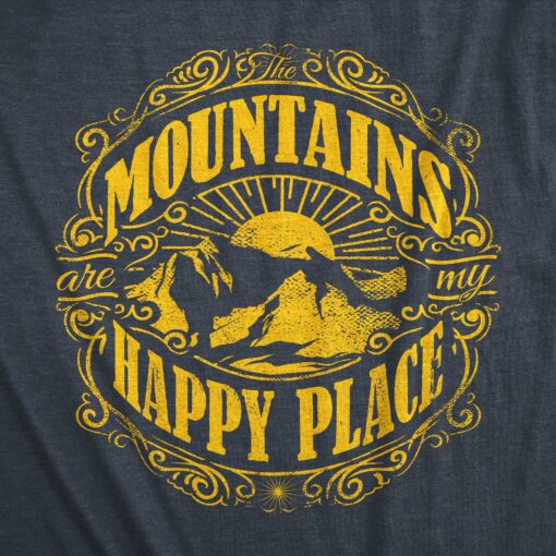 Mountains Are My Happy Place Men’s Tshirt