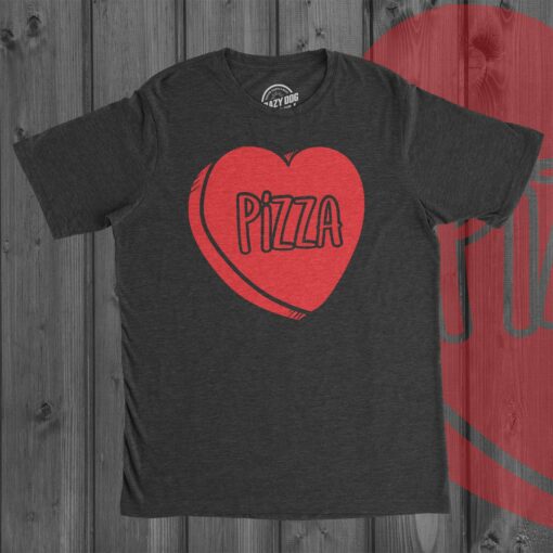 Pizza Candy Heart Men’s Tshirt