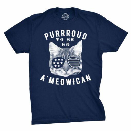 Purroud To Be An Ameowican Men’s Tshirt