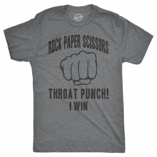 Rock Paper Scissors Throat Punch Men’s Tshirt
