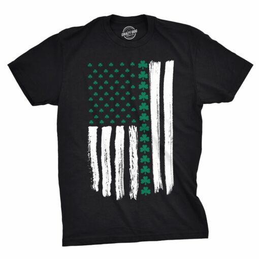 Shamrock American Flag Men’s Tshirt