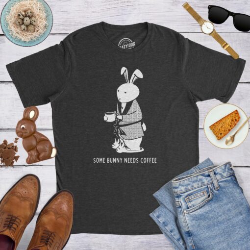 Some Bunny Needs Coffee Men’s Tshirt