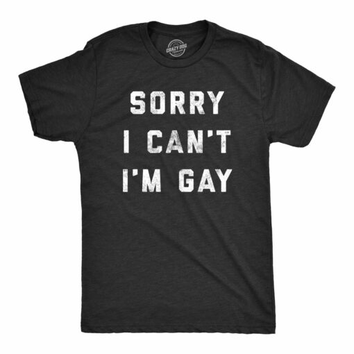 Sorry I Can’t I’m Gay Men’s Tshirt