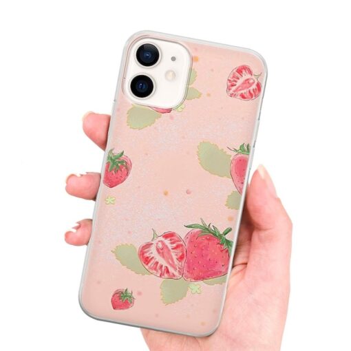 Strawberry Phone Case Minimal Style