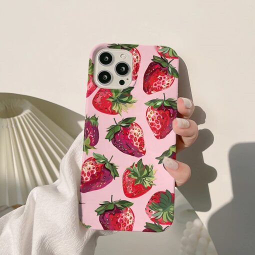 Strawberry Phone Case Real Art Style
