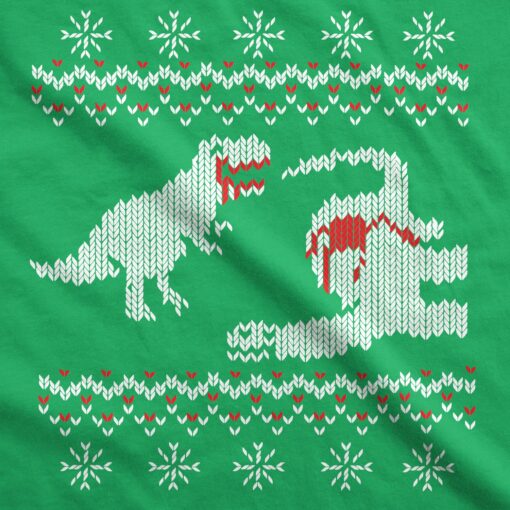 T-Rex Dinosaur Snack Ugly Christmas Sweater Men’s Tshirt