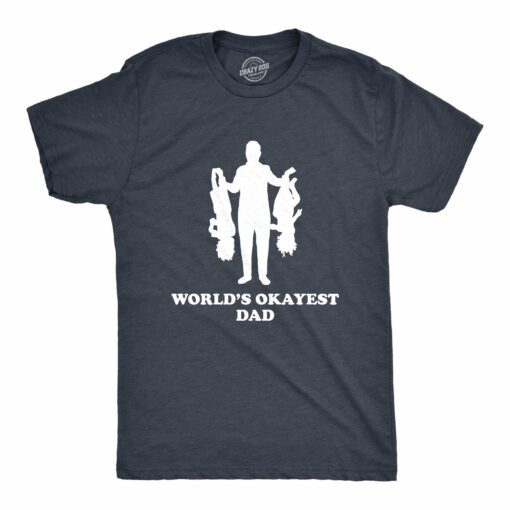 Upside Down Kids World’s Okayest Dad Men’s Tshirt