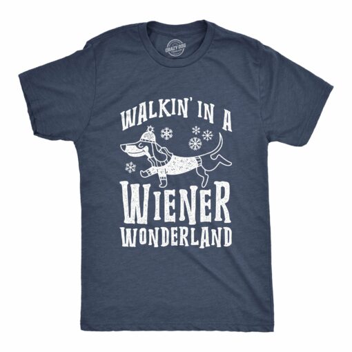 Walkin In A Wiener Wonderland Men’s Tshirt