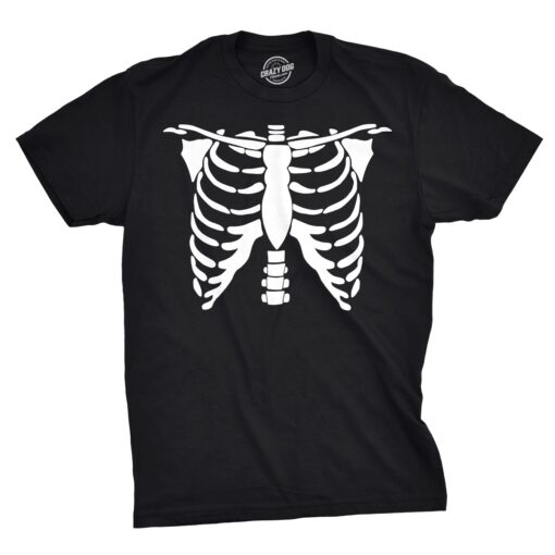 White Skeleton Rib Cage Men’s Tshirt