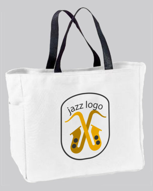 Custom White Polyester Improved Essential Tote Bags – Sublimation Tote Bags With Your Logo
