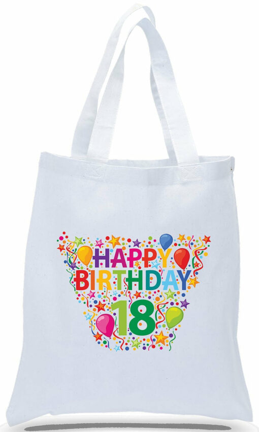 Happy 18th Birthday Canvas Tote Bag