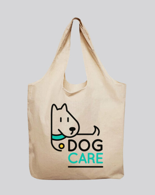 Large 100% Soft Cotton Stow-N-Go Tote Bag – Large Logo Tote Bags