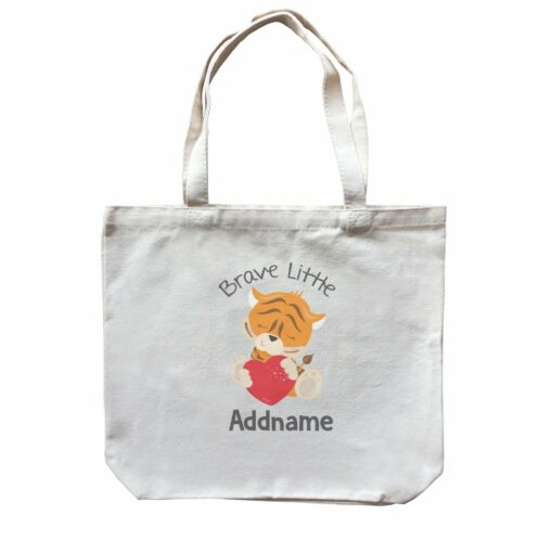 Animal Hearts Brave Little Tiger Addname Canvas Bag