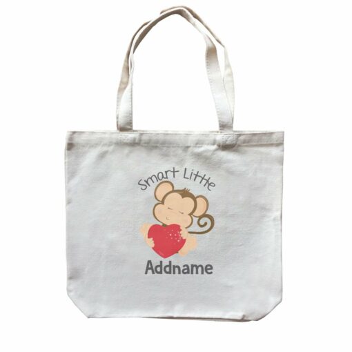 Animal Hearts Smart Little Monkey Addname Canvas Bag