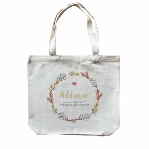 Autumn Colours Wreath Personalizable with Name and Text Canvas Bag