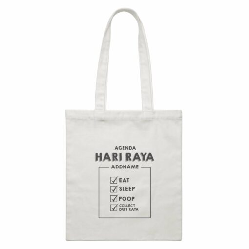 Babys Agenda Hari Raya White Canvas Bag