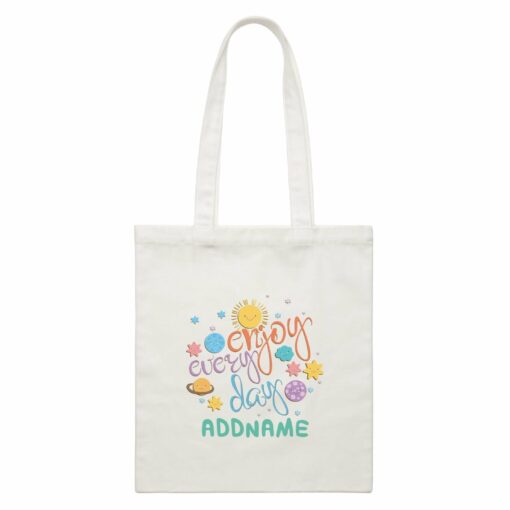 Children’s Day Gift Series Enjoy Every Day Space Addname Canvas Bag