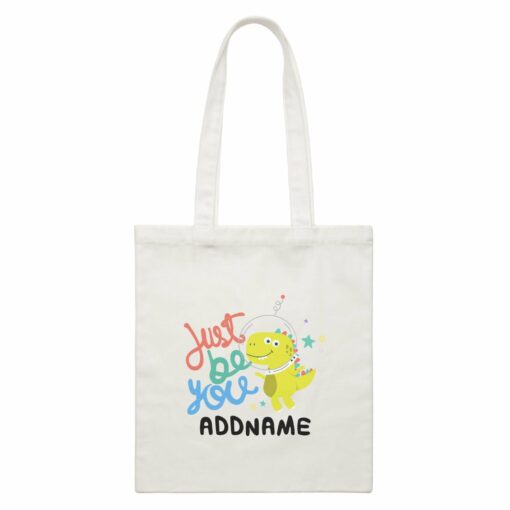 Children’s Day Gift Series Just Be You Space Dinosaur Addname Canvas Bag