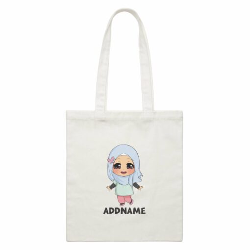 Children’s Day Gift Series Little Malay Girl Addname Canvas Bag