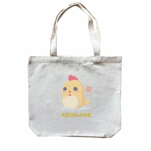 Chinese New Year Cute Twelve Zodiac Animals Chicken Addname Canvas Bag