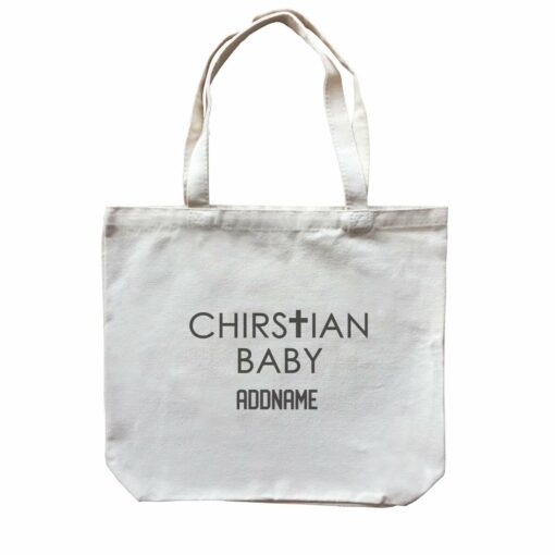 Christian Baby Christian Baby with Cross Addname Accessories Canvas Bag