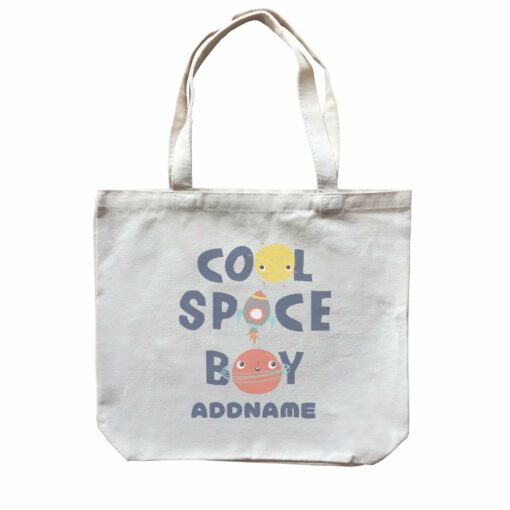 Cool Space Boy Addname Canvas Bag