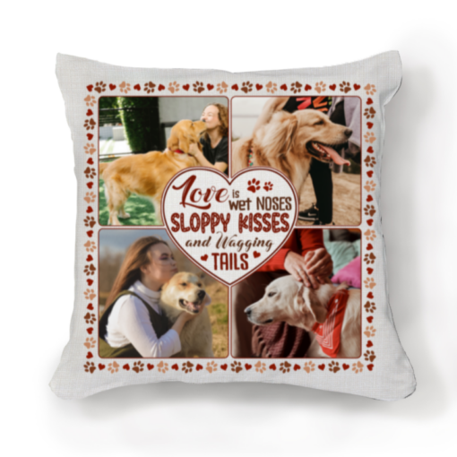 Custom Pet Photo Collage Pillow, Pet Photo Gifts, Gifts For Dog Owners