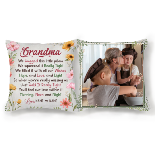 Custom Pillow For Grandma, Gift For Grandma From Grandkids, Personalized Grandkids Names Grandma Gift