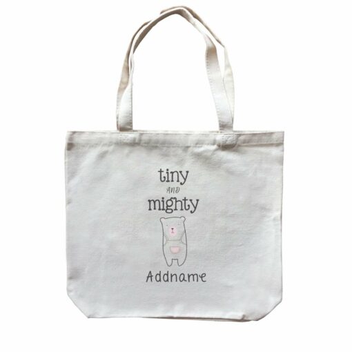 Cute Animals and Friends Series 2 Bear Tiny And Mighty Addname Canvas Bag