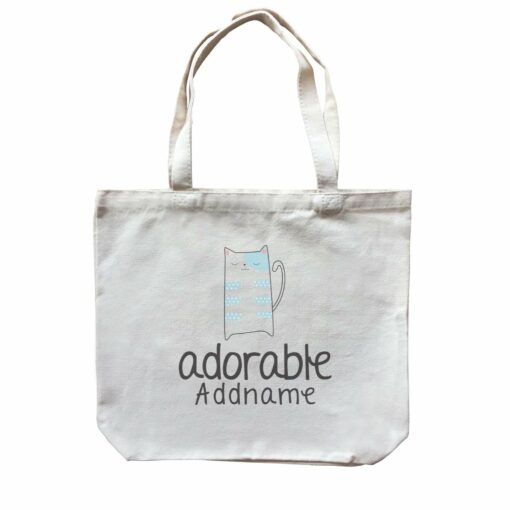 Cute Animals and Friends Series 2 Cat Adorable Addname Canvas Bag