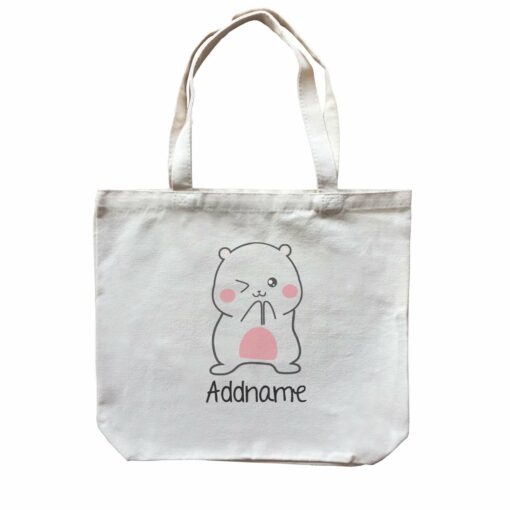 Cute Hamster Daddy Addname Canvas Bag