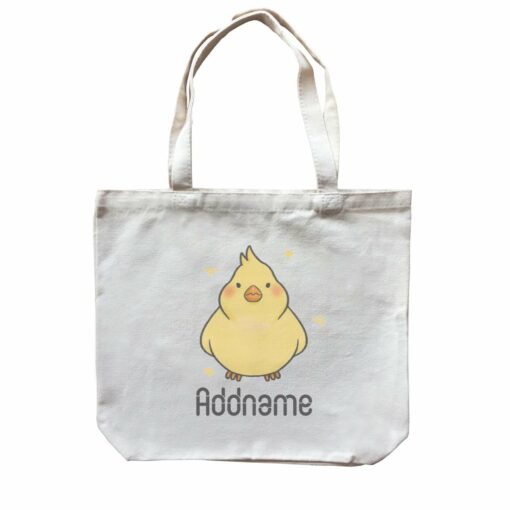 Cute Hand Drawn Style Chick Addname Canvas Bag