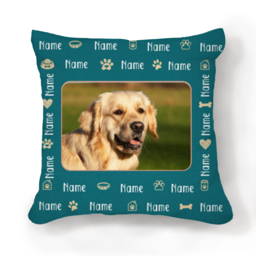 Dog Photo And Name Pillow Personalized, Gifts For Dog Owners, Dog Lover Gifts For Her – Best Personalized Gifts For Everyone