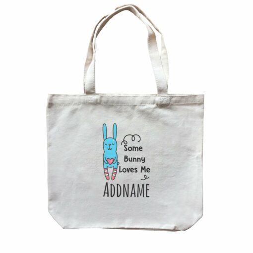 Drawn Baby Elements Some Bunny Loves Me Addname Canvas Bag