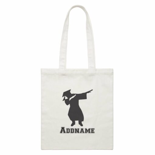 Graduation Series Dab White Canvas Bag