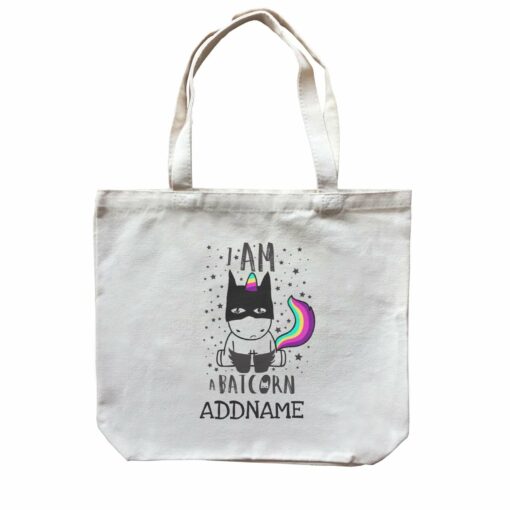 I Am A Batcorn Addname Canvas Bag