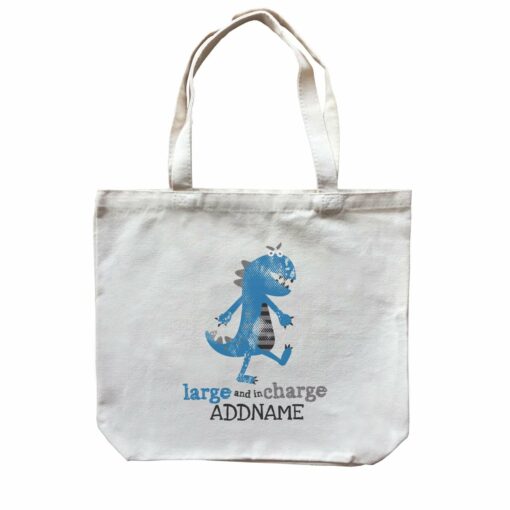 Large and In Charge Dinosaur Addname Bag Canvas Bag