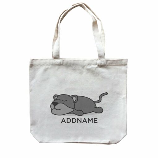 Lazy Black Panther Addname Canvas Bag