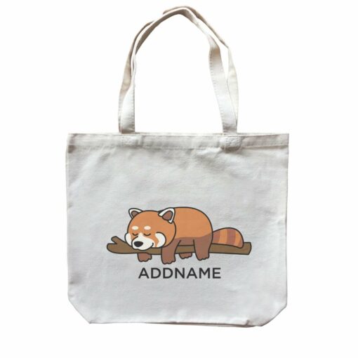 Lazy Red Panda Addname Canvas Bag