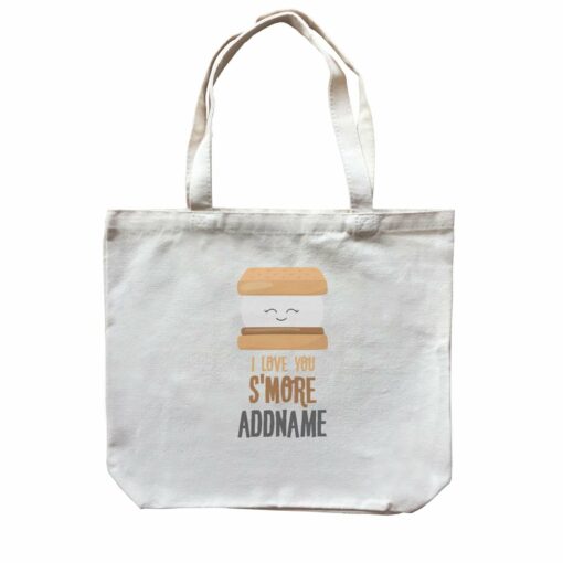 Love Food Puns I Love YOu Smore Addname Canvas Bag