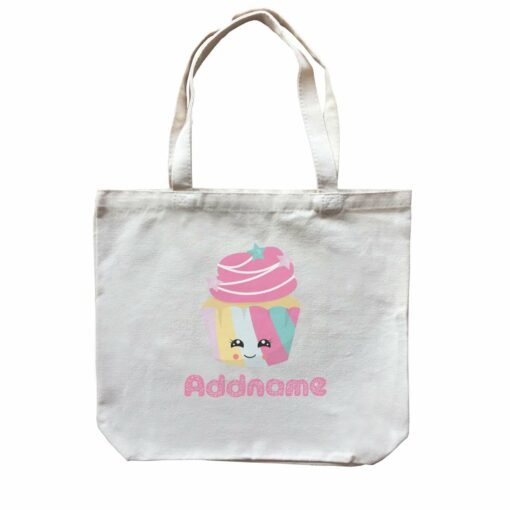 Magical Sweets Pastel Colours Cupcake Addname Canvas Bag