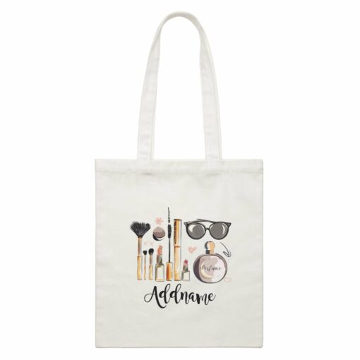 Make Up Quotes Beauty Kit Addname White Canvas Bag