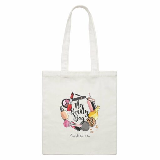 Make Up Quotes Make My Beauty Bag Addname White Canvas Bag