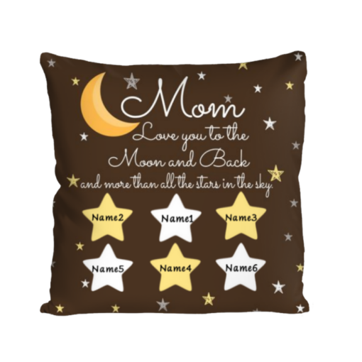 Mom Custom Pillow With Kids Names, Personalized Mother’s Day Gifts, Little Stars Mom Gifts From Daughter – Best Personalized Gifts For Everyone