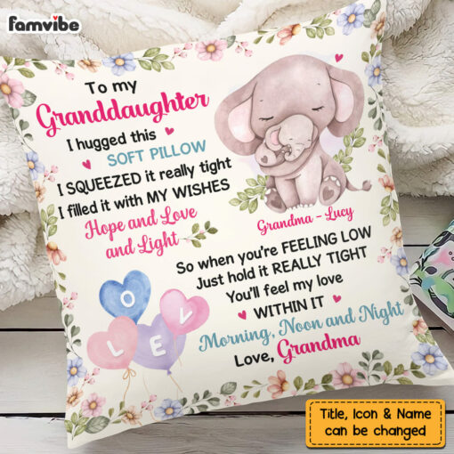 Personalized Animals To My Granddaughter From Grandma Hug This Pillow