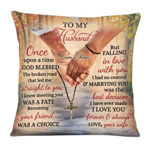 Personalized Anniversary Gift For Couple Husband Wife Pillow