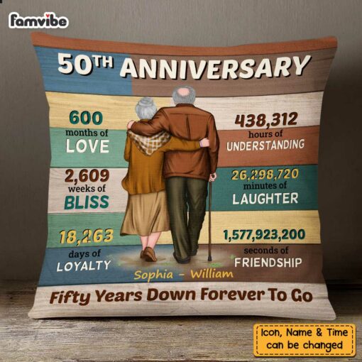 Personalized Anniversary Pillow