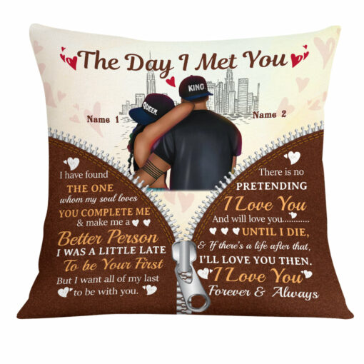 Personalized BWA Couple Pillow